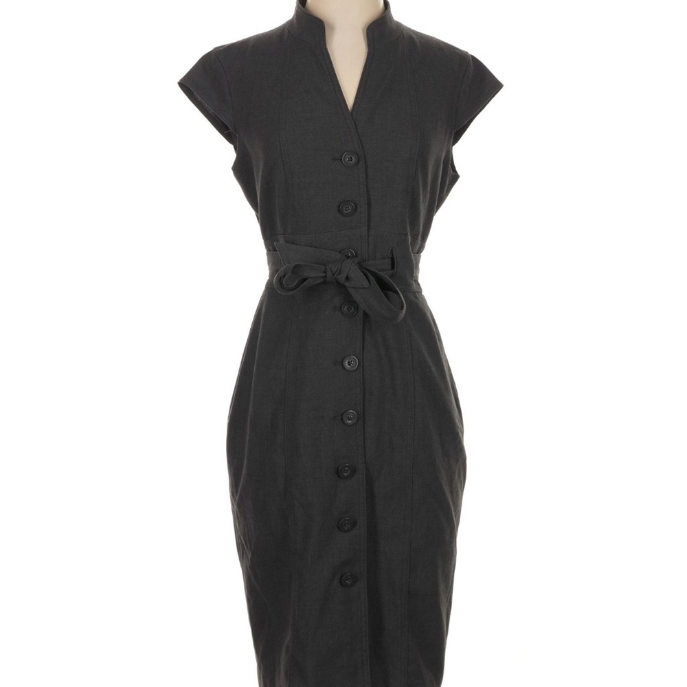 Calvin Klein Midi Dress Button Detail Sophisticated Classic Fit